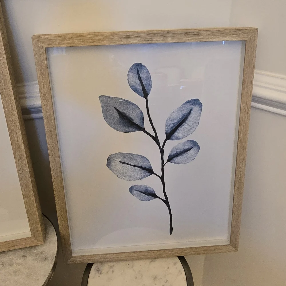 Set of Two Framed Shadow Box Leaf Art Prints - Picture 3 of 9